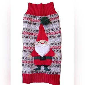 Simply Wag Gnome Santa Sweater Small Christmas Holiday Green Red Winter Knit